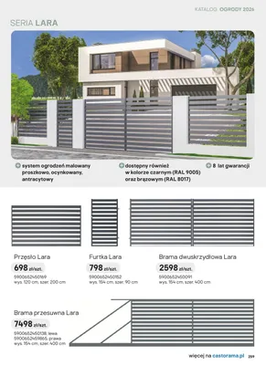 Brama przesuwna Lara promocja w Castorama