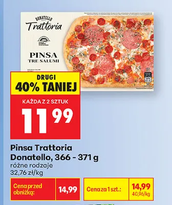 Pinsa Trattoria Donatello promocja w Biedronka