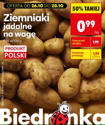 Ziemniaki jadalne promocja w Biedronka