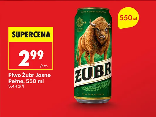 Piwo Żubr promocja w Biedronka