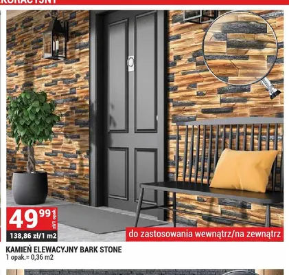Kamień elewacyjny Bark Stone promocja w Merkury Market