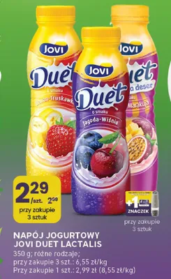Napój jogurtowy Duet Lactalis promocja w Stokrotka