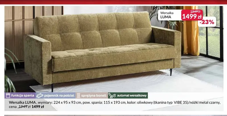 Wersalka Luma promocja w Salony Agata