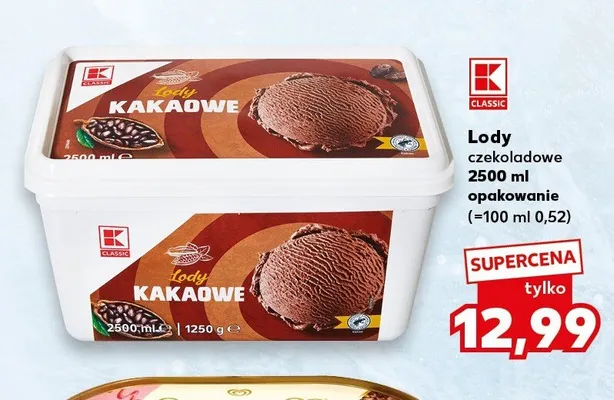 Lody czekoladowe K-Classic promocja w Kaufland