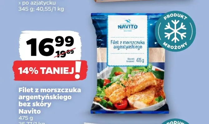 Filet z morszczuka argentyńskiego bez skóry Navito promocja w Netto