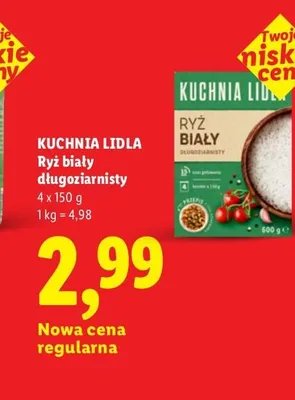 Ryż biały długoziarnisty Kuchnia Lidla 4-pak 150 g promocja w Lidl