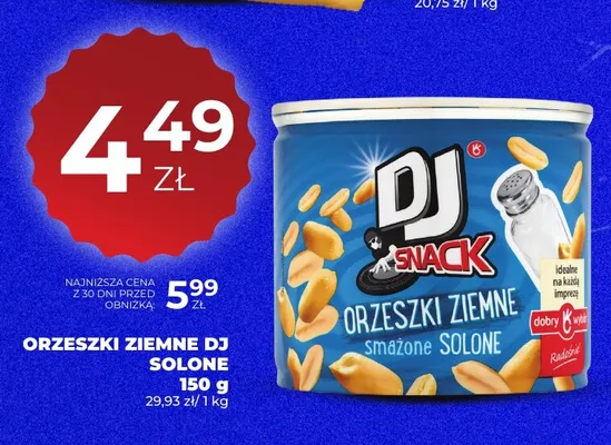 Orzeszki ziemne DJ solone promocja w Duży Ben
