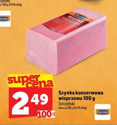 Szynka konserwowa wieprzowa Tarczyński promocja w TOPAZ