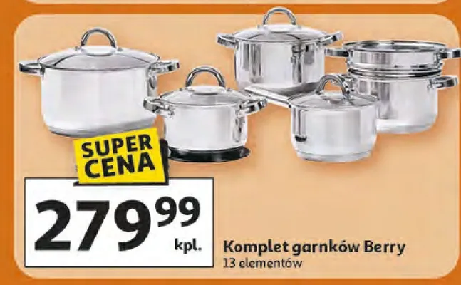 Komplet garnków Berry promocja w Auchan