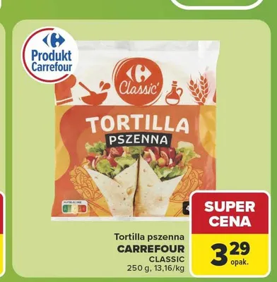 Tortilla pszenna Carrefour Classic promocja w Carrefour