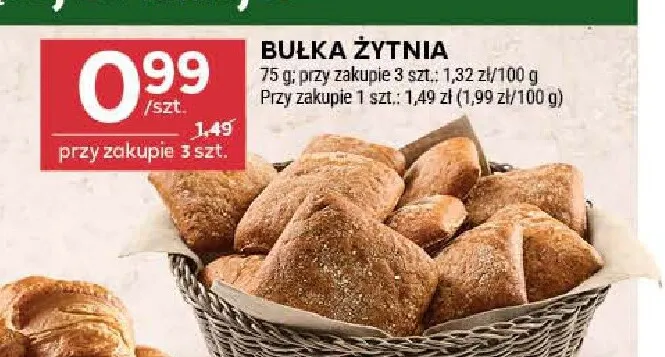 Bułka żytnia promocja w Stokrotka