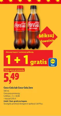 Napój gazowany Coca-Cola promocja w Lidl