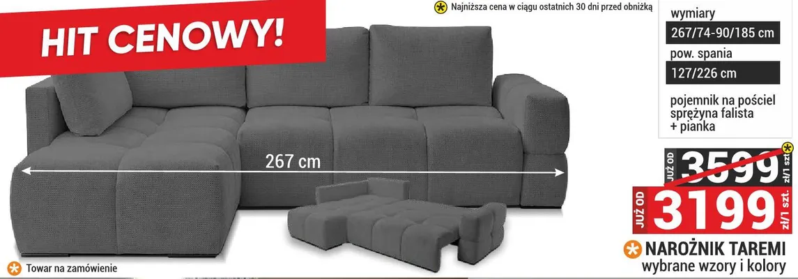 Narożnik TAREMI promocja w Merkury Market