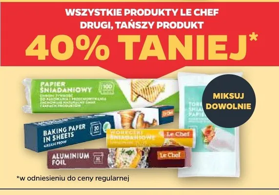 Wszystkie produkty drugi -40% Le Chef promocja w Netto