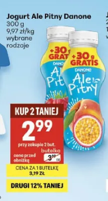 Jogurt Ale Pitny Danone o smaku owoców tropikalnych promocja w Delikatesy Centrum