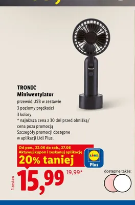 Miniwentylator TRONIC promocja w Lidl