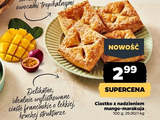 Ciastko z nadzieniem mango-marakuja promocja w Netto