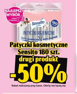 Patyczki kosmetyczne Sensito promocja w TOPAZ