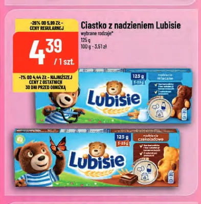 Ciastko z nadzieniem mlecznym Lubisie 5-pak promocja w POLOmarket