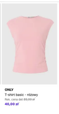 T-shirt basic ONLY - różowy promocja w Lounge by Zalando