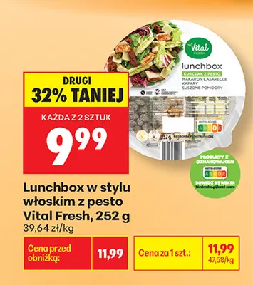 Lunchbox w stylu włoskim z pesto Vital Fresh promocja w Biedronka