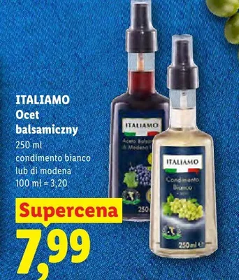 Ocet balsamiczny ITALIAMO Condimento Bianco promocja w Lidl