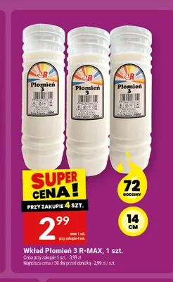 Wkład Płomień 3 R-MAX promocja w Twój Market