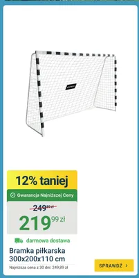 Bramka piłkarska Aurora 300x200x110 cm promocja w ERLI