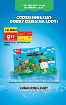 Lody na patyku Minecraft promocja w Biedronka