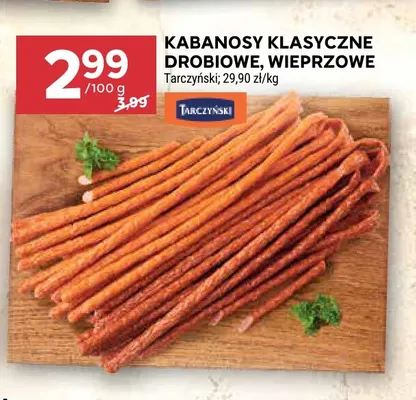Kabanosy klasyczne wieprzowe Tarczyński promocja w Stokrotka