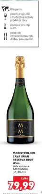 Wino musujące białe wytrawne Monistrol MM Cava Gran Reserva Brut promocja w Kaufland