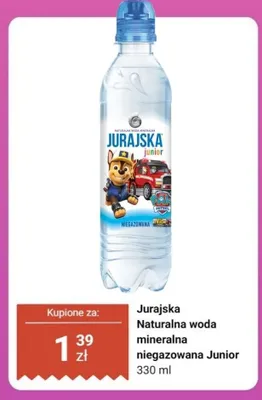 Naturalna woda mineralna niegazowana Junior Jurajska promocja w Dino