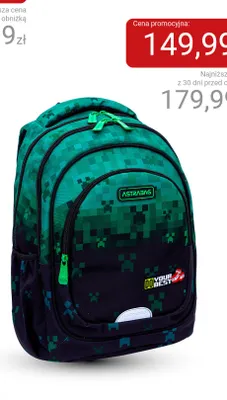 Plecak trzykomorowy Astrabag promocja w Smyk