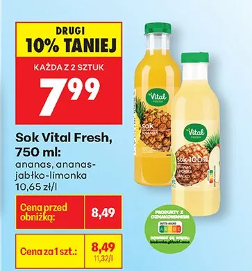 Sok pomarańcza-jabłko-limonka promocja w Biedronka