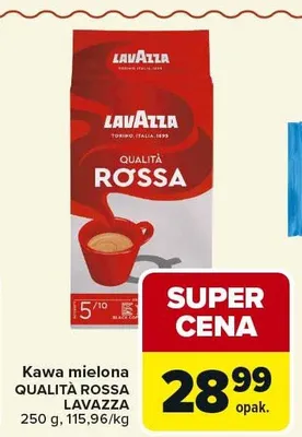 Kawa mielona Lavazza Qualità Rossa promocja w Carrefour Market