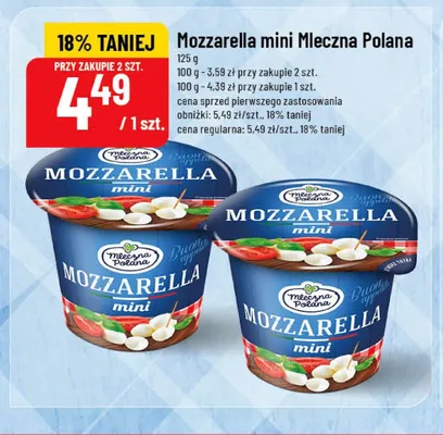 Mozzarella mini Mleczna Polana promocja w POLOmarket