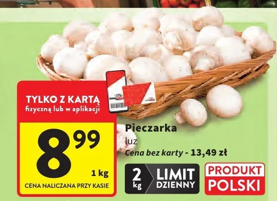 Pieczarka promocja w Intermarche