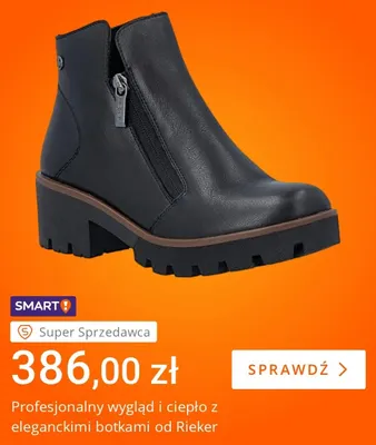 Eleganckie botki Rieker promocja w Allegro