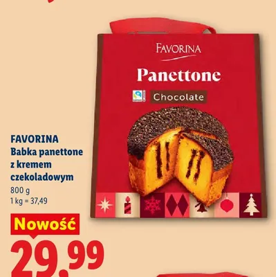 Babka panettone z kremem czekoladowym Favorina promocja w Lidl