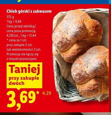 Chleb górski z zakwasem promocja w Lidl