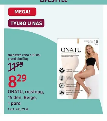 Rajstopy 15 den Onatu promocja w Rossmann
