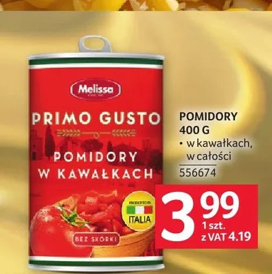 Pomidory w kawałkach Primo Gusto promocja w Selgros