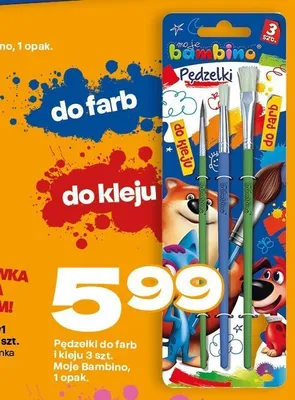 Pędzelki do farb i kleju Moje Bambino promocja w Twój Market