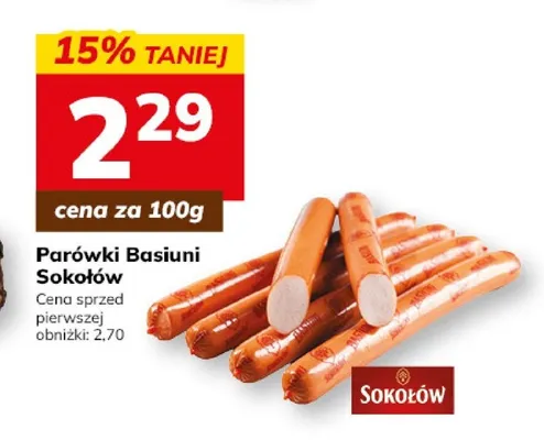 Parówki Basiuni Sokołów promocja w Hitpol