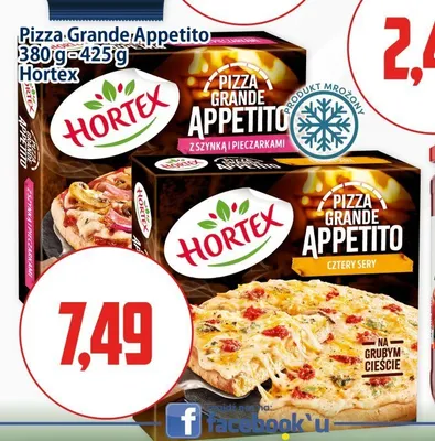 Pizza Grande Appetito z szynką i pieczarkami Hortex promocja w Kupiec
