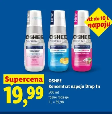 Koncentrat napoju OSHEE Drop In promocja w Lidl