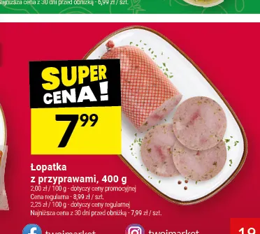 Łopatka z przyprawami promocja w Twój Market