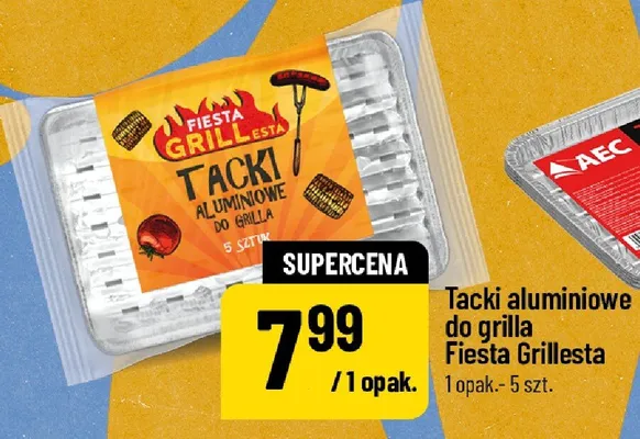 Tacki aluminiowe do grilla Fiesta Grillesta promocja w POLOmarket