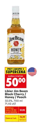 Likier Black Cherry / Honey / Peach 32,5% promocja w Biedronka