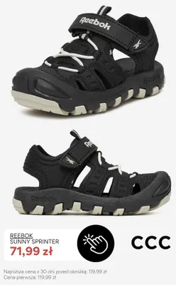 Sandały dziecięce Reebok Sunny Sprinter promocja w CCC